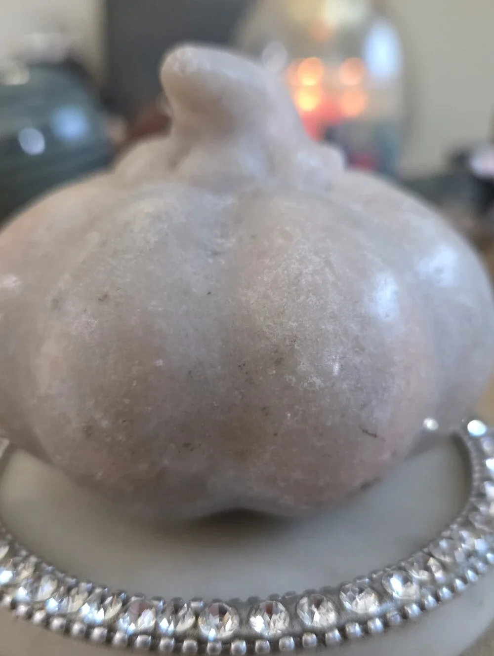 Sunstone Pumpkin Jack-o-Lantern Carved Crystal #2